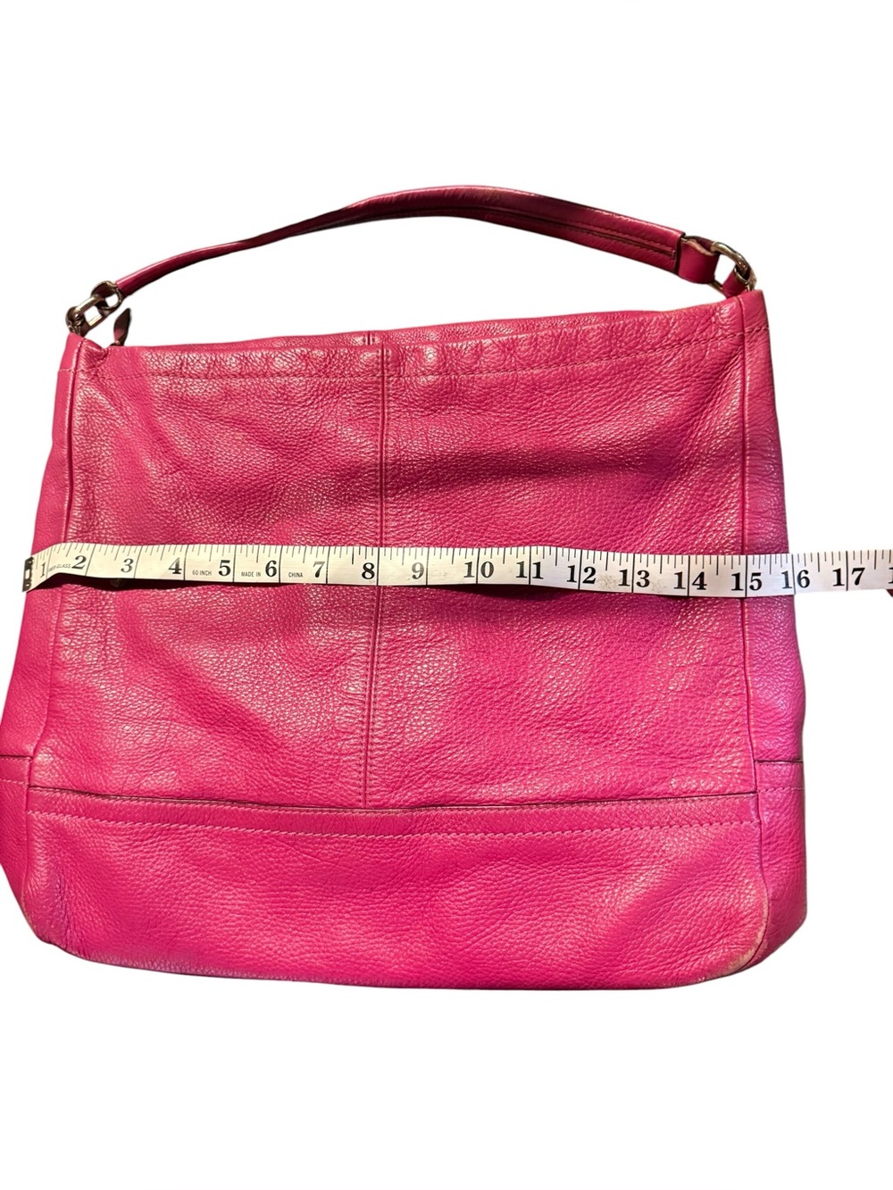 Coach Pink Park Pebble Leather Hobo Bag Magenta Fuchsia F23293 - Picture 16 of 16